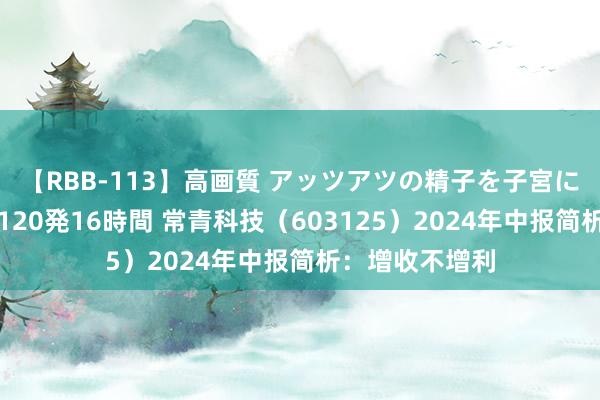 【RBB-113】高画質 アッツアツの精子を子宮に孕ませ中出し120発16時間 常青科技（603125）2024年中报简析：增收不增利