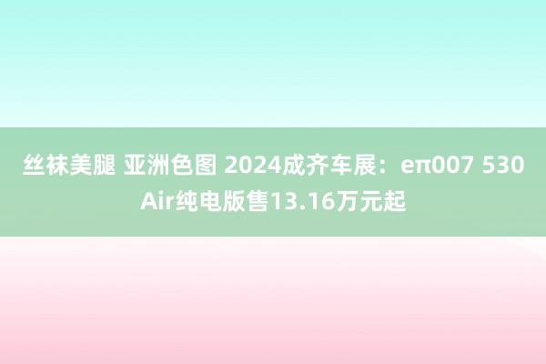 丝袜美腿 亚洲色图 2024成齐车展：eπ007 530Air纯电版售13.16万元起